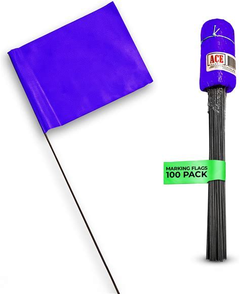 Christy- MF2145-P, 4"X5" Wire Staff Marking Flag21" Purple 100/lot