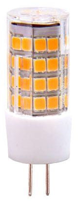 LED light bulb with a clear glass cover on a white background