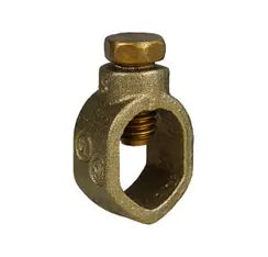 Brass pipe fitting on a white background