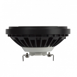 Black LED light bulb on a white background
