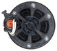 Black mechanical component with visible branding on a white background