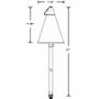 Tiki-LED-Assbl, 2-in- 1 Polynesian Tiki Torch Light (Bronze), kit complete with lg. ground stake, stem, wick and LED