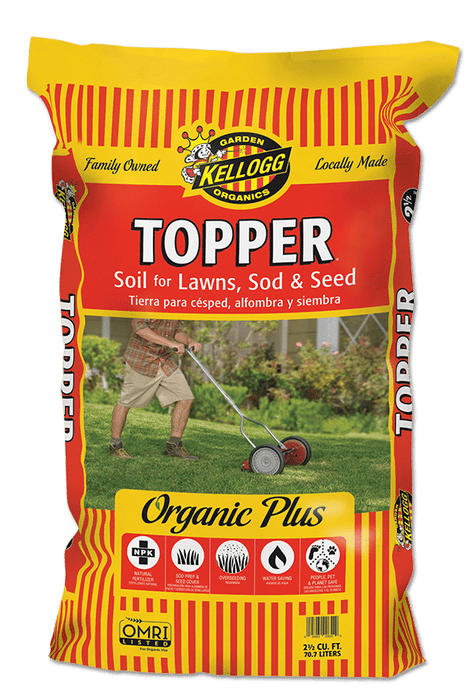 KELLOGG- 653 Garden Organic Topper Soil for Lawns, Sod & Seeds, 2.0 cu. Ft.