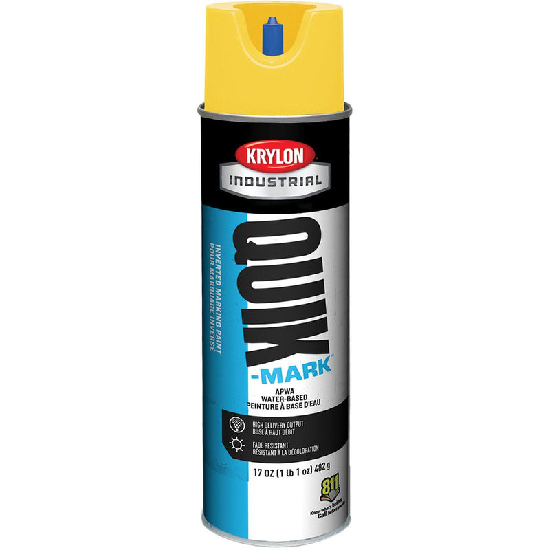 Christy-S03801, Krylon-Quick-Mark Water Based Marking Paint, Yellow, 17 OZ