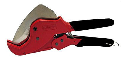 A red handheld razor cutter with a 2-inch blade, designed for gardening and landscaping tasks.