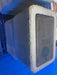 Concrete block with a textured surface and 'RCV' branding on a blue background