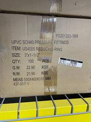 PVC RED BUSH SPIGOTXSOC SCH40