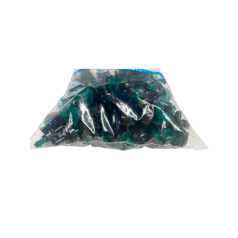 DIG- 06-015, PC Drip Emitter 2 GPH Pressure compnesting online button dripper, Green