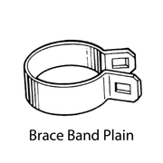 Plain brace band illustration with text on a white background