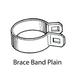 Plain brace band illustration with text on a white background