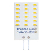 LED light bulb module with 'Brilliance LED' branding on a white background