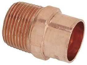 1-inch copper adapter with male thread connection