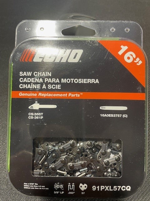 Echo 91PXL57CQ, 16" Chain Saw Chain, 57 Link count