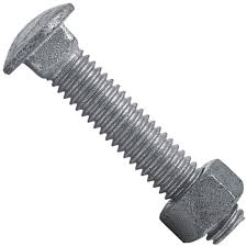 Metal screw on a white background