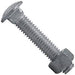 Metal screw on a white background