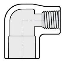 407-101, 3/4X1/2 PVC RED 90 ELL SOCXFPT SCH40