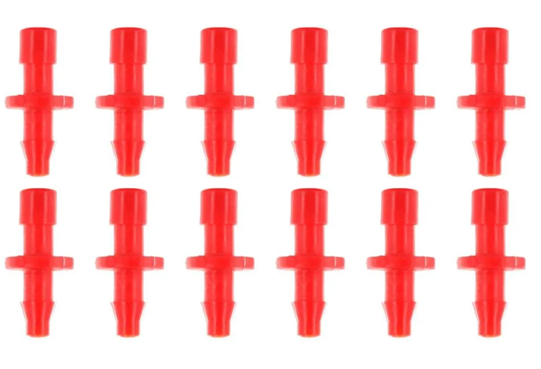 Drip Emitter 12-Outlet Manifolds Accessory, Converter barb, Red 1 GPH