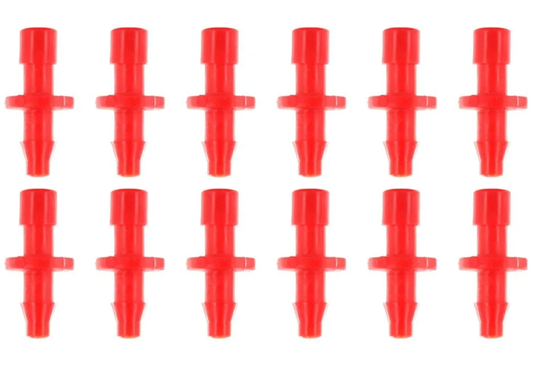 DIG Drip Emitter 12-Outlet Manifolds Accessory, Converter barb, Red 1 GPH, 100 per bag