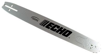 Echo 24 inch powermatch chainsaw bar with black and gray color scheme.