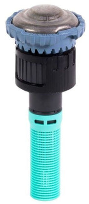 Rain Bird R VAN14 Pop-Up Sprinkler Nozzle with Adjustable Arc, featuring black and gray colors, with a blue handle.
