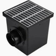 1200BLKIT, 12" X 12" Catch Basin Kit With Black Grate