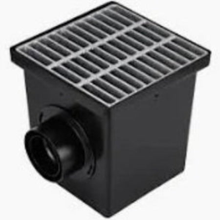 1200BLKIT, 12" X 12" Catch Basin Kit With Black Grate