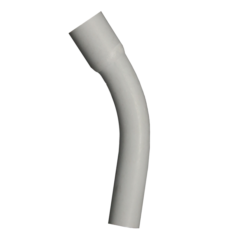 Gray elbow pipe on a white background