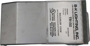 B.K. Lighting, Inc. transformer with label on a gray background
