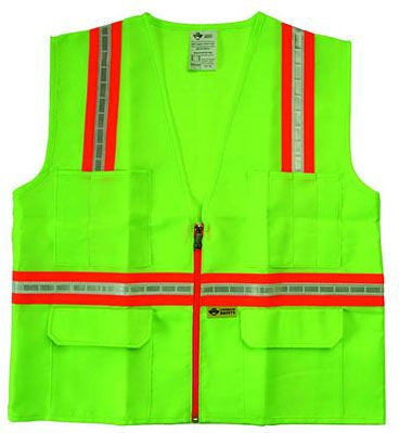 Christy-SVGL-XXL, Safety Vest Glo Lime Multy Pocket - XXLarge