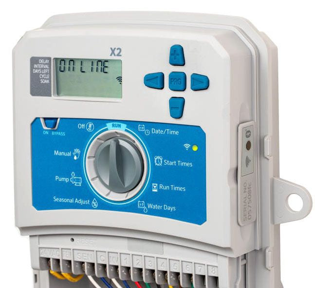 Hunter X2 800, 8 Station Controller, 120 VAC Internal Transformer & Plug With Plastic Cabinet, WI-FI