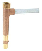 A bronze-colored brass quick coupler valve key with a single lug, designed for plumbing and irrigation applications.