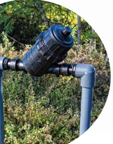 DIG 1 MNPT XL FILTER WITH STAINLESS STEEL SCREEN AND 3/4 FHT FLUSH VALVE 120 mesh, Brown