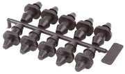Goof plugs, strip of 10, Black