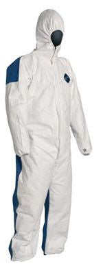 DuPont S-11495B-L, Tyvek coveral with hood bulk pack Large