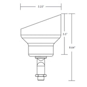 Technical drawing of a cylindrical component with dimensions labeled