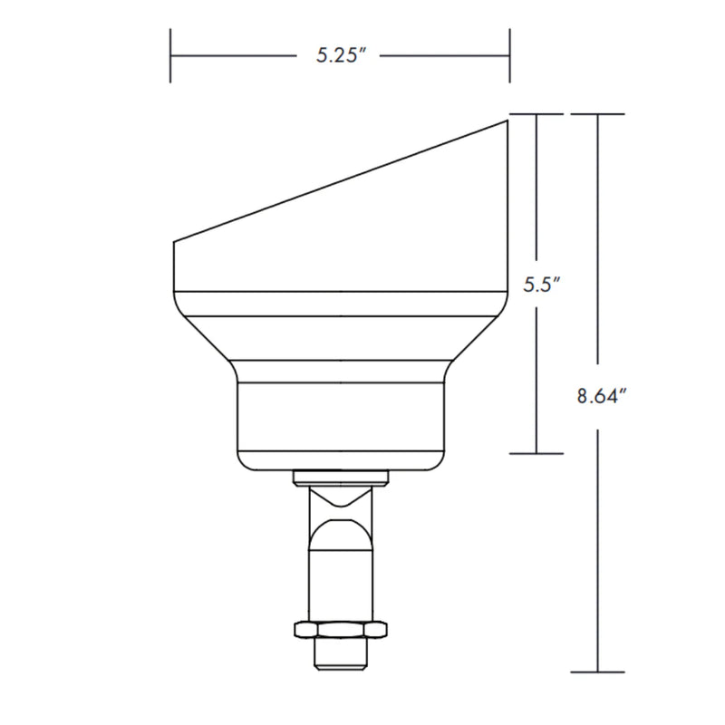 Technical drawing of a cylindrical component with dimensions labeled