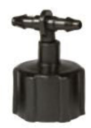 DIG- 16-058APT, 1/2 FNPT Adapter With Press-Fit Tee, Black