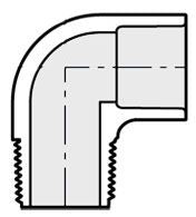 1-1/4 PVC 90 ST ELL MPTXSOC SCH40