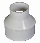 A white 2-inch Sch40 hub to 4-inch S&D spigot adapter for plumbing.