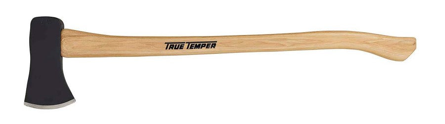 Wooden axe with a black head on a white background, featuring the True Temper brand.