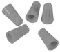 A pack of gray Christy wire nuts, with a spring type square wire design, intended for electrical use.