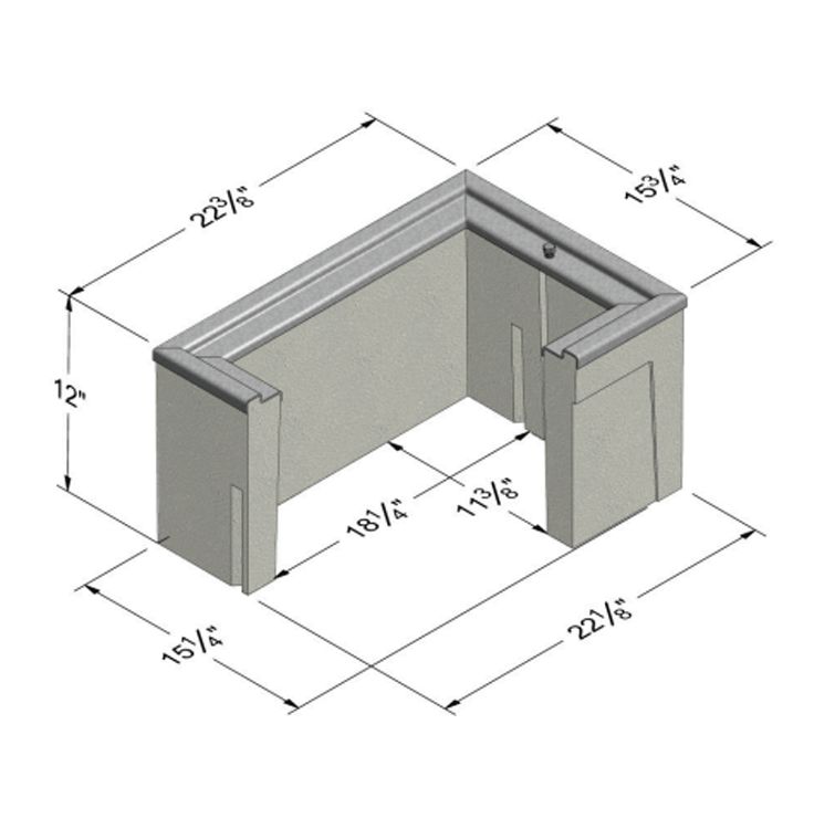 Christy Concrete Utility Box B1017 - Traffic Rated - no lid