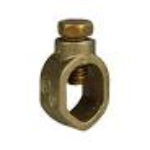 Brass pipe fitting on a white background