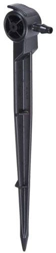 DIG- 06-054, Single PC Outlet Emitter W/ Stake, 1 GPH button dripper with 6" stake-Black