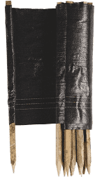 AW-Silt Fence DOT Grade Black Attached With Stakes 2"X2"x48", 6' on Center/Roll