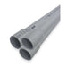 Two gray pipes on a white background