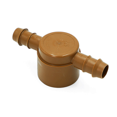  3/4 Tee Female Adapter With Barb x 17mm .600" ID Insert Connector, Brown