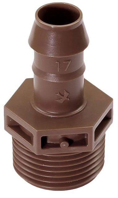 17 MM Barb X 3/4" Male Adapter