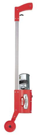 A 34 inch Christy-Krylon marking stick with a red body and a silver-colored wand, featuring a wheel at the base.