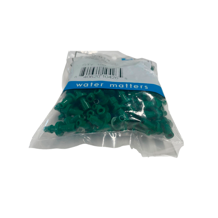 DIG Drip Emitter 12-Outlet Manifolds Accessory, Converter barb, Green 2.2 GPH, Bag of 100